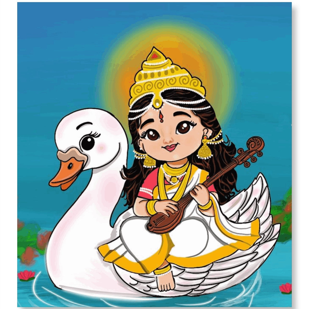 Serenity in White - Sarswati