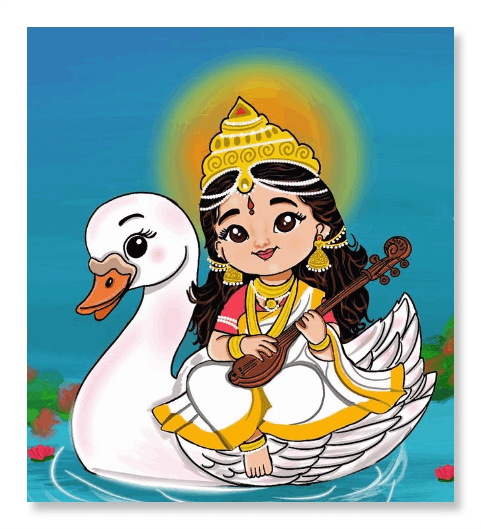 Serenity in White - Sarswati