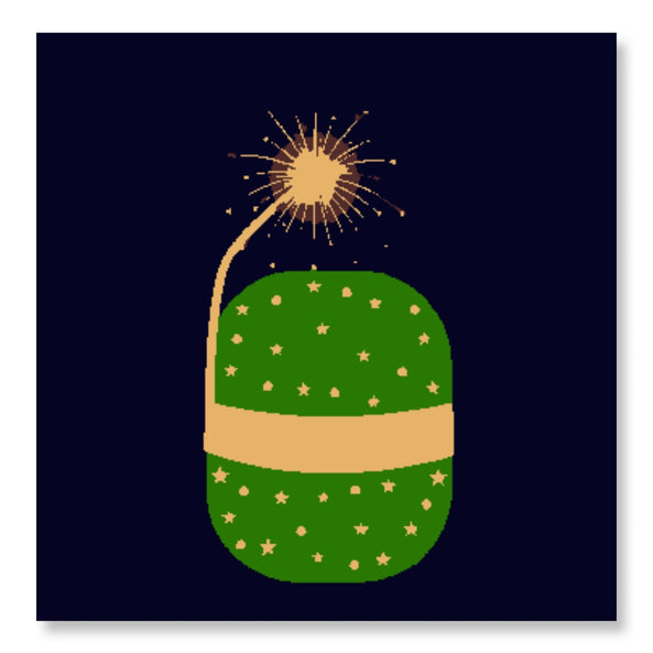 Star Covered Green Fire Crack