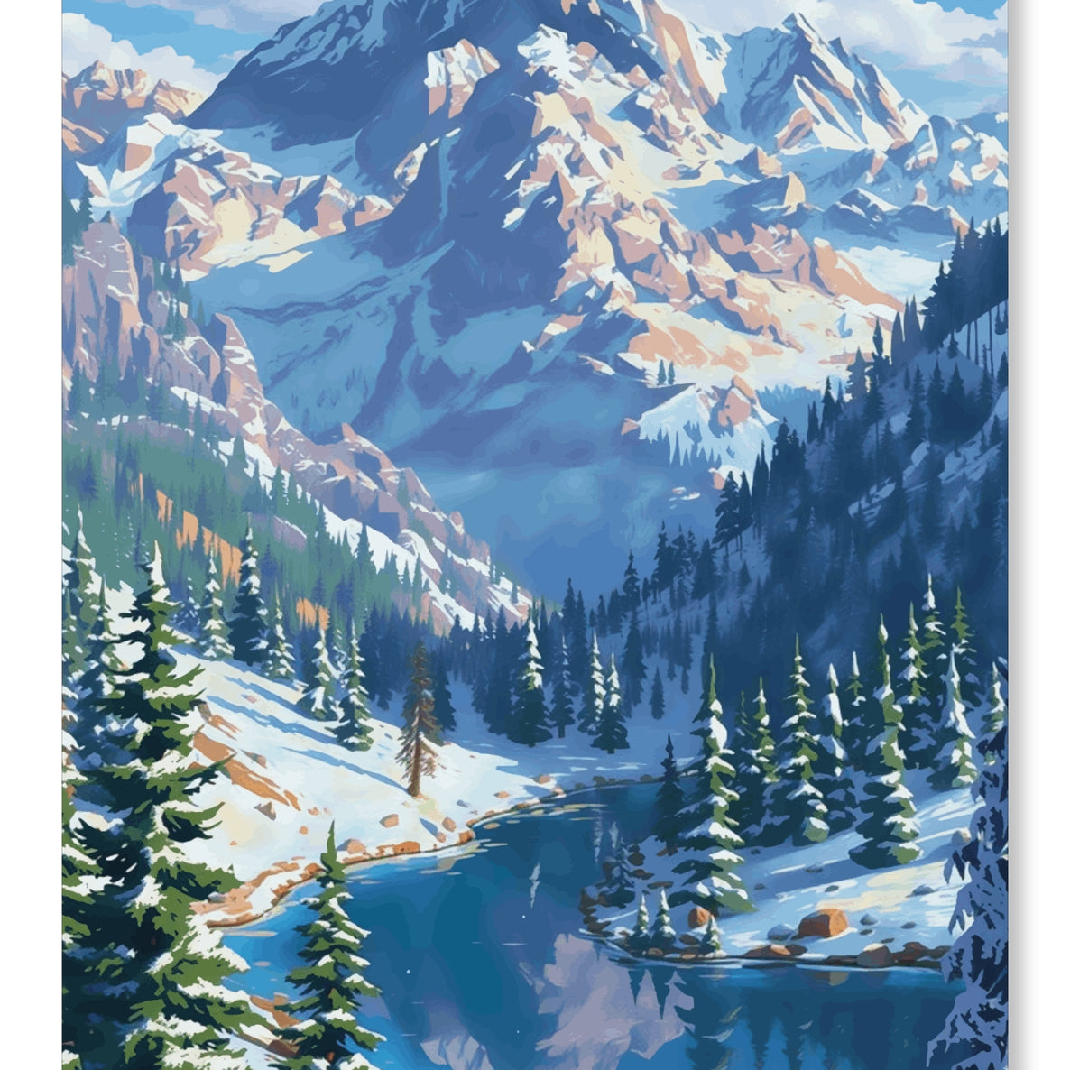 Snowy Mountain Vista - Winter Edition