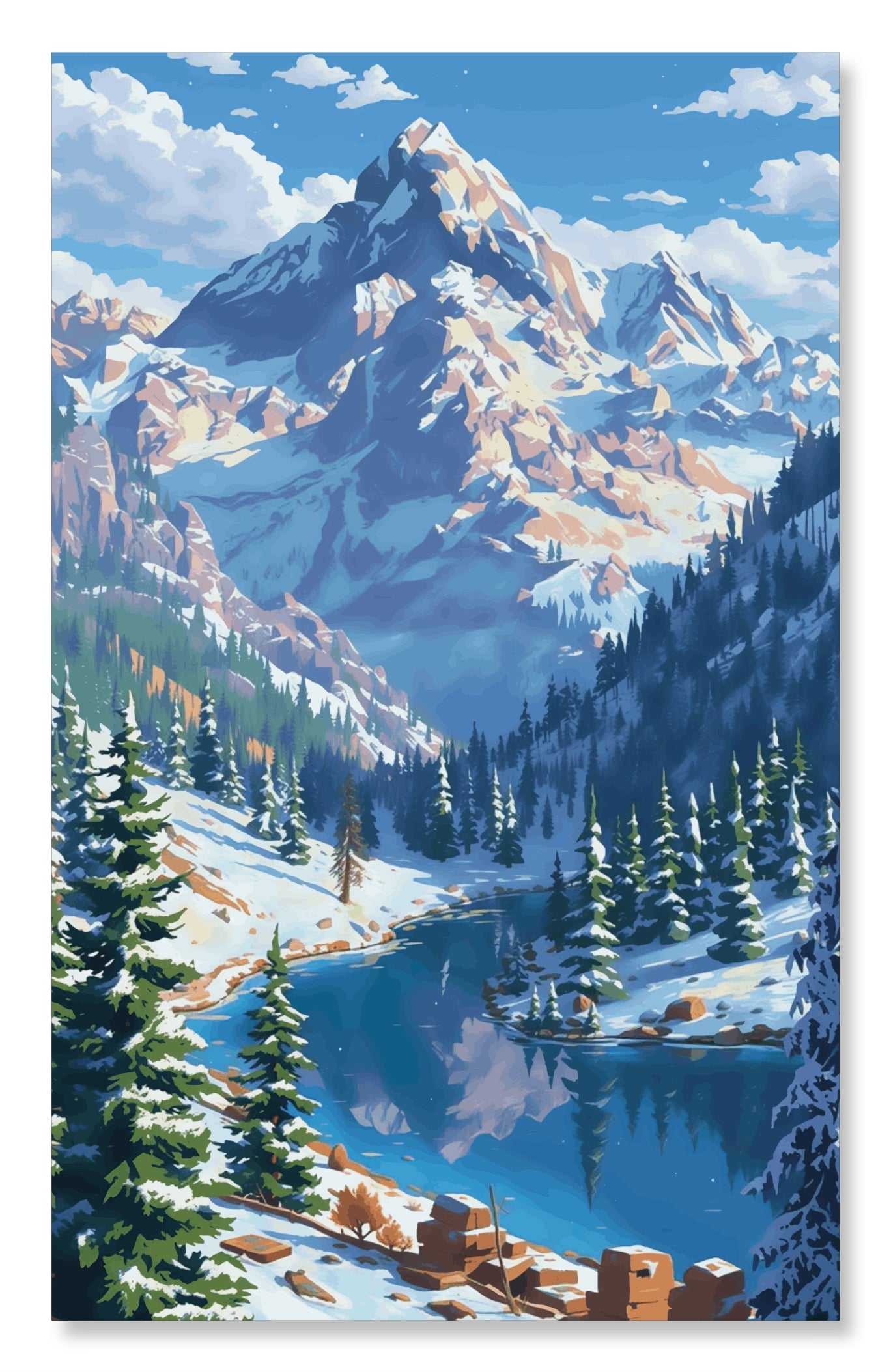 Snowy Mountain Vista - Winter Edition