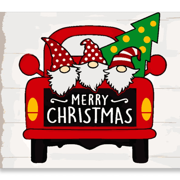 Festive Red Truck Gnomes - Christmas Edition