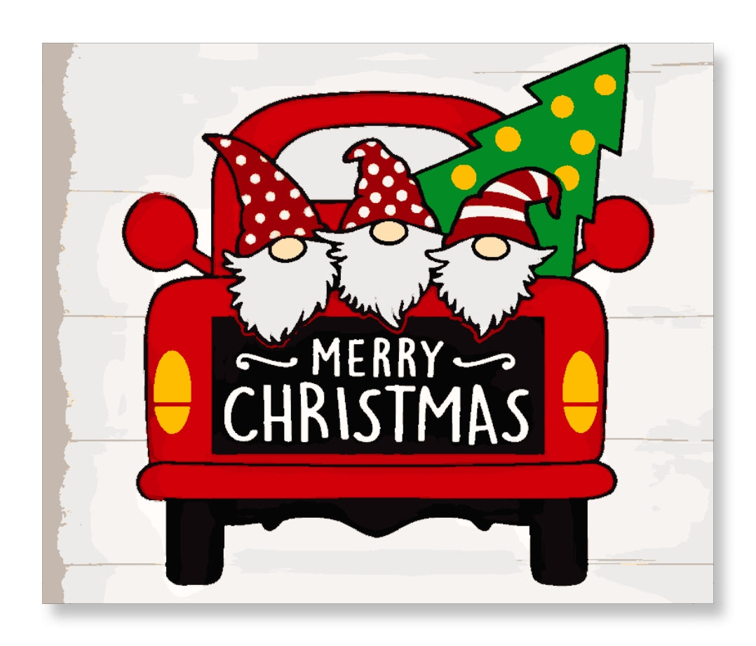 Festive Red Truck Gnomes - Christmas Edition
