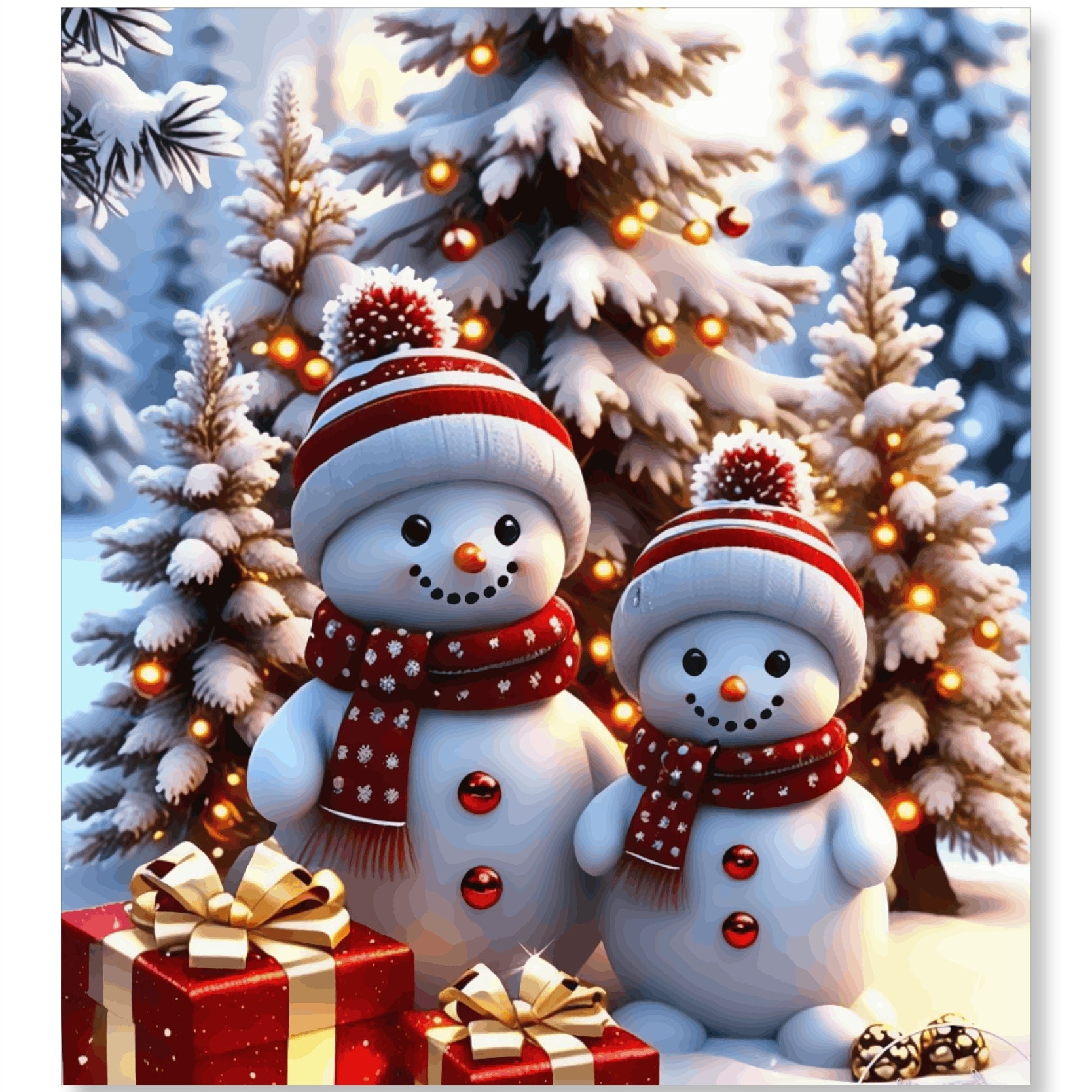 Snow buddies on Eve - Christmas