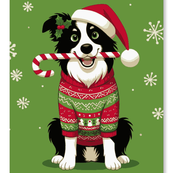Collie Christmas Friendship