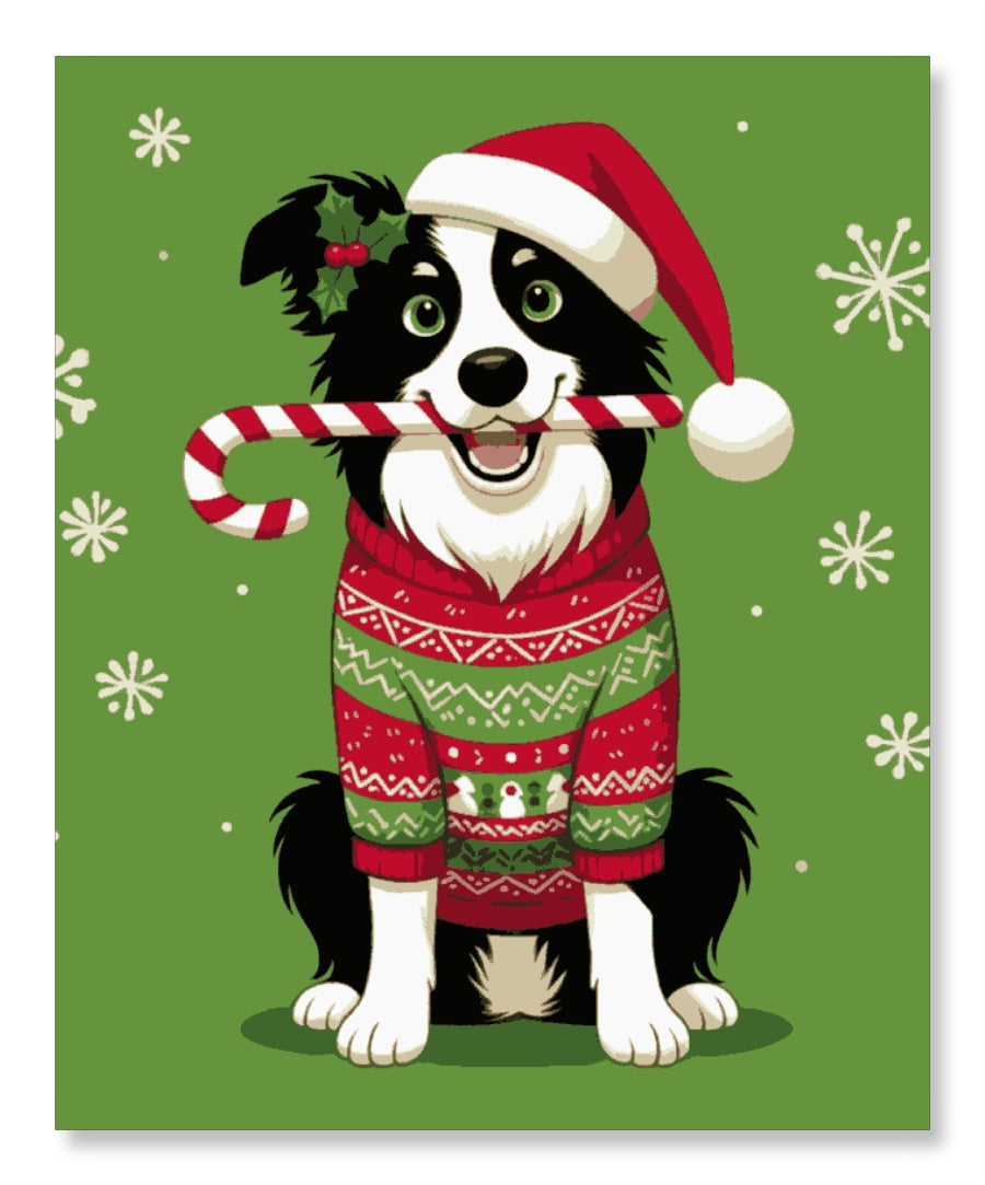 Collie Christmas Friendship