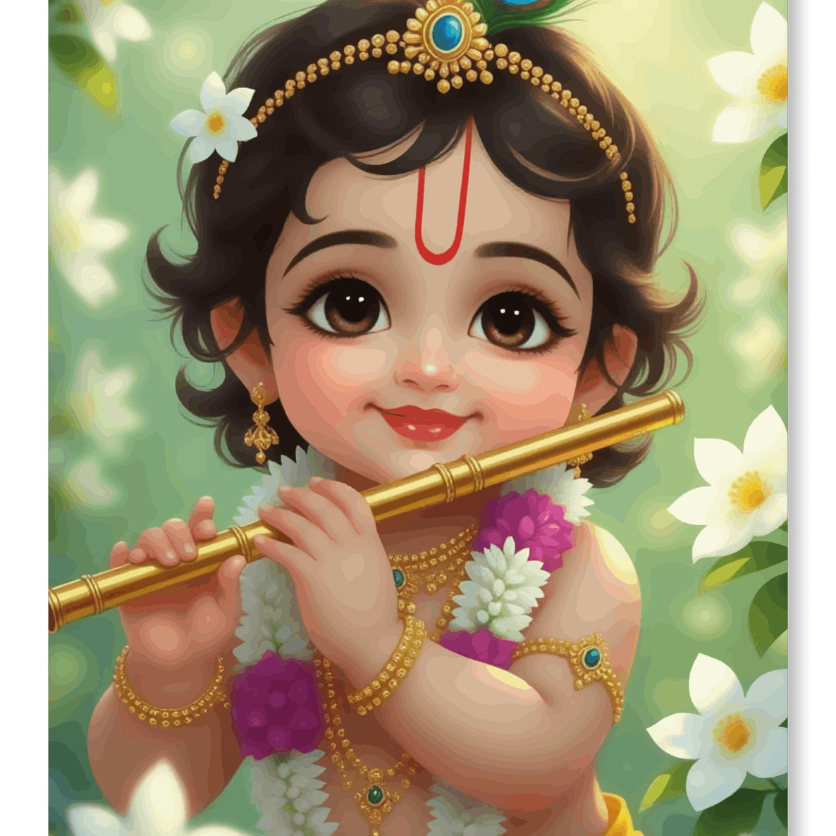 Cute Little Kanha with Bansuri