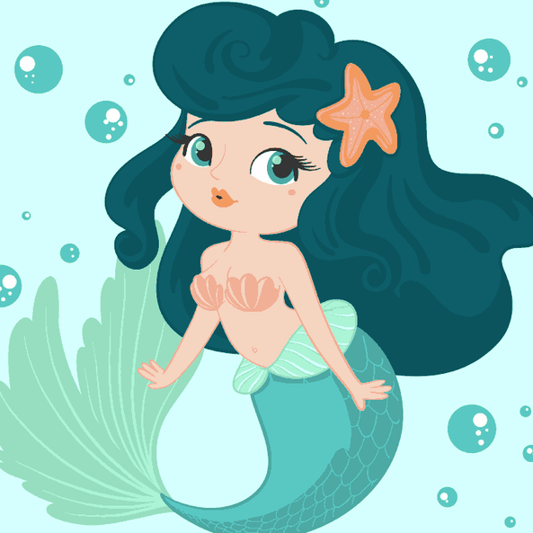 Mermaid and Bubbles