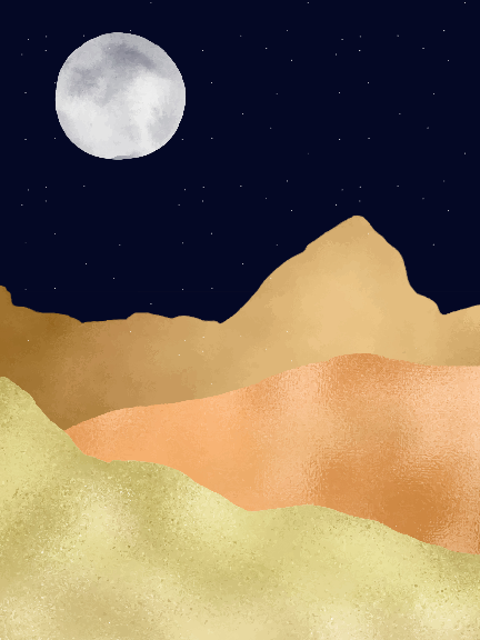 Moon and Mountains