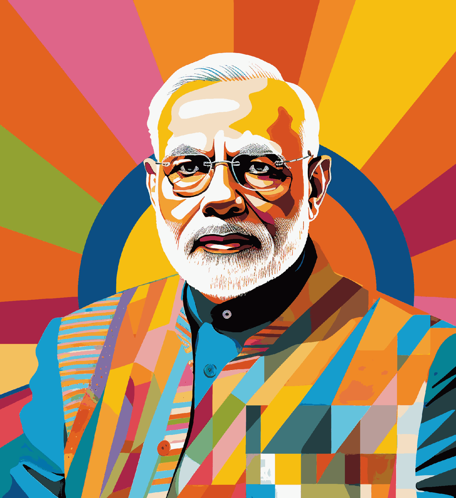 Narendra Modi ji - Abstract – PaintWaint