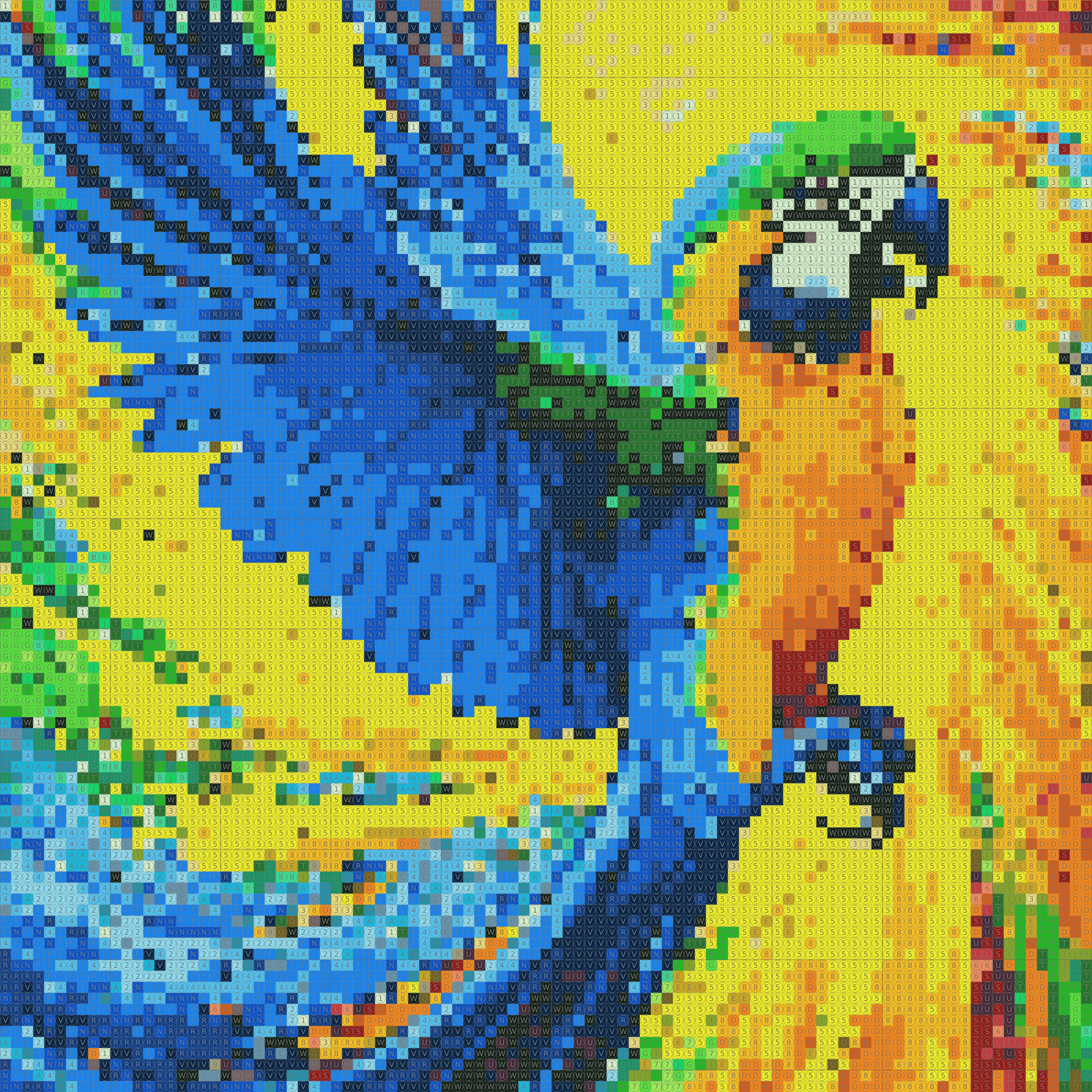 The Color Burst Macaw Dot by Number Kit