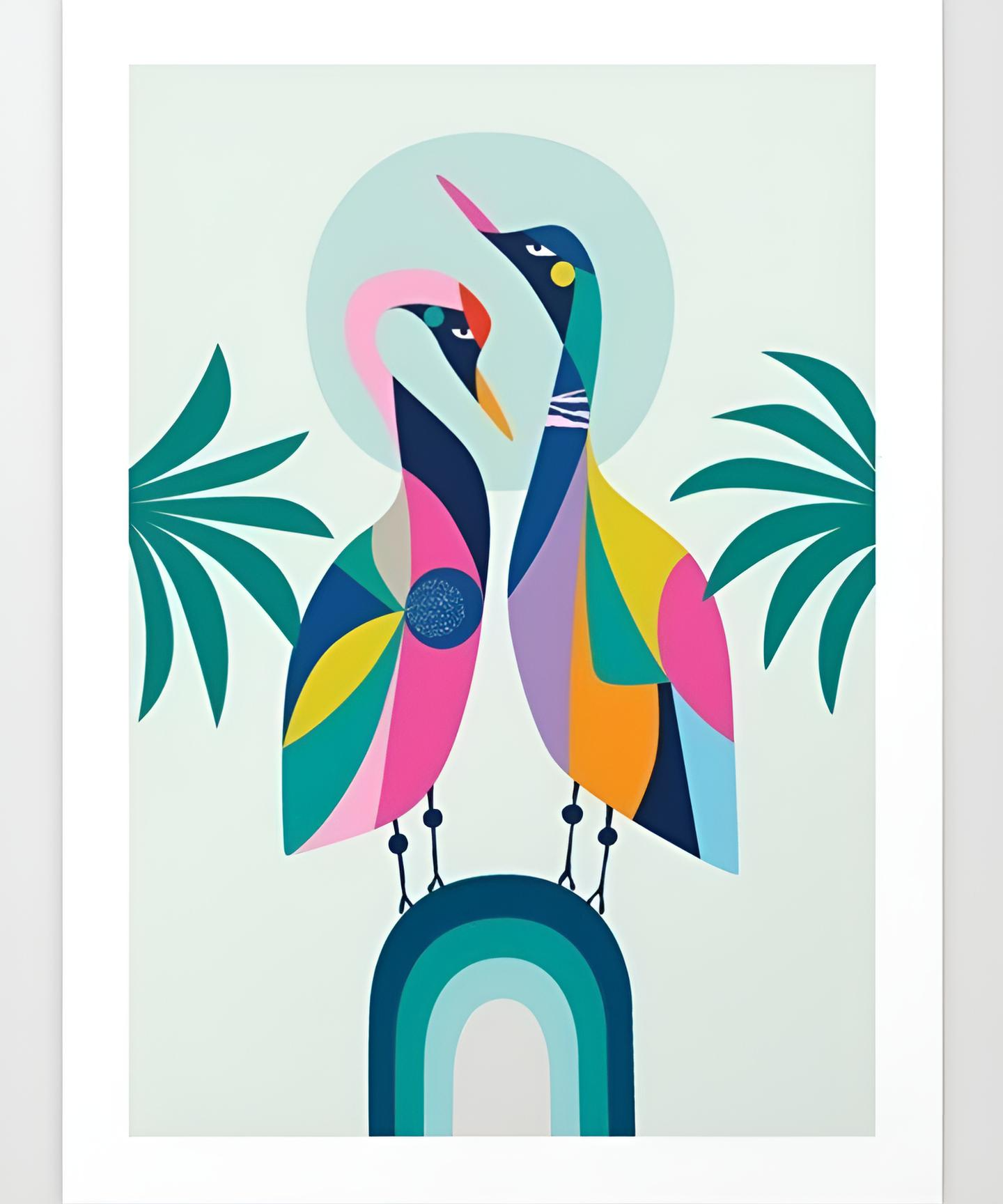 Colorful Geese
