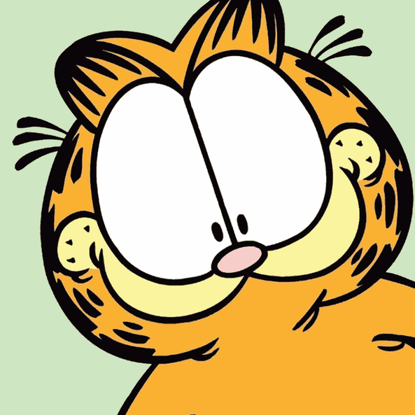 Garfield peeking