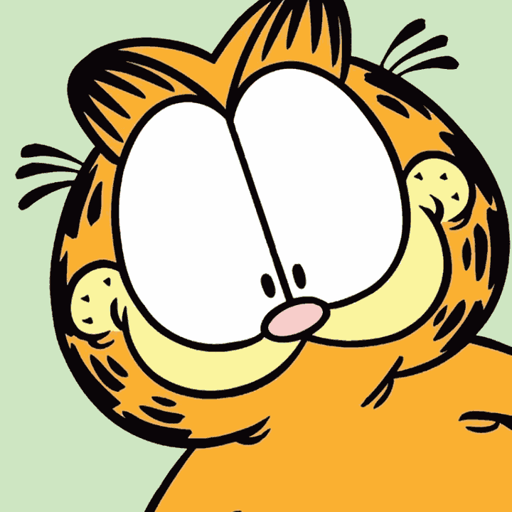 Garfield peeking