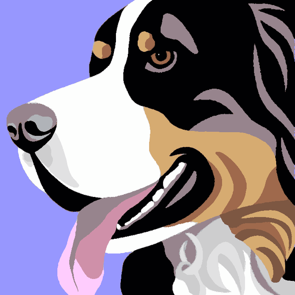 Abstract Black & Brown Dog