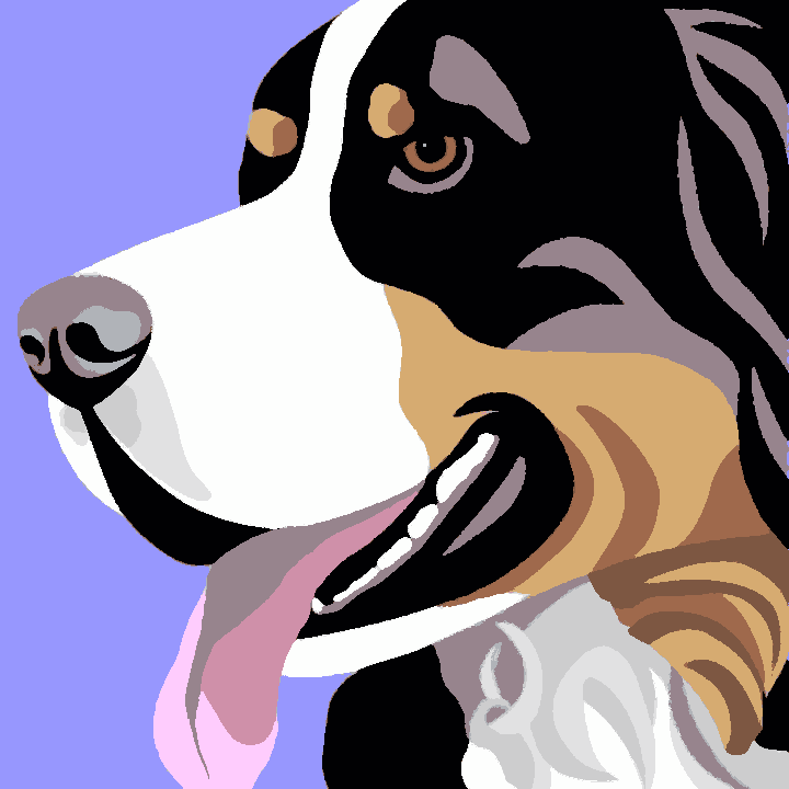 Abstract Black & Brown Dog