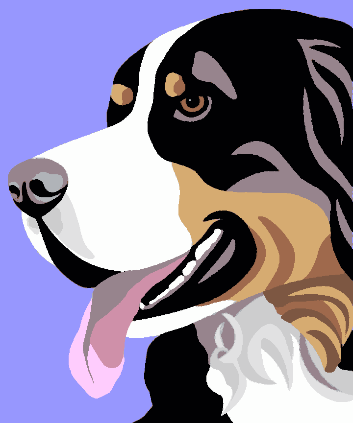 Abstract Black & Brown Dog