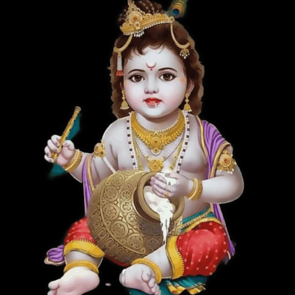 Shree Krishna with Maakhan - Janmasthami