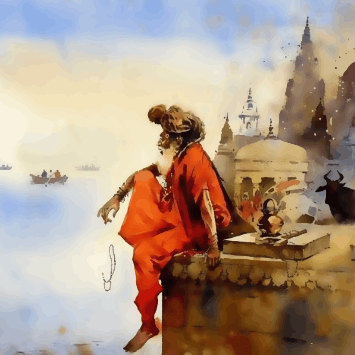 Sage Of The Riverbank- Ghat