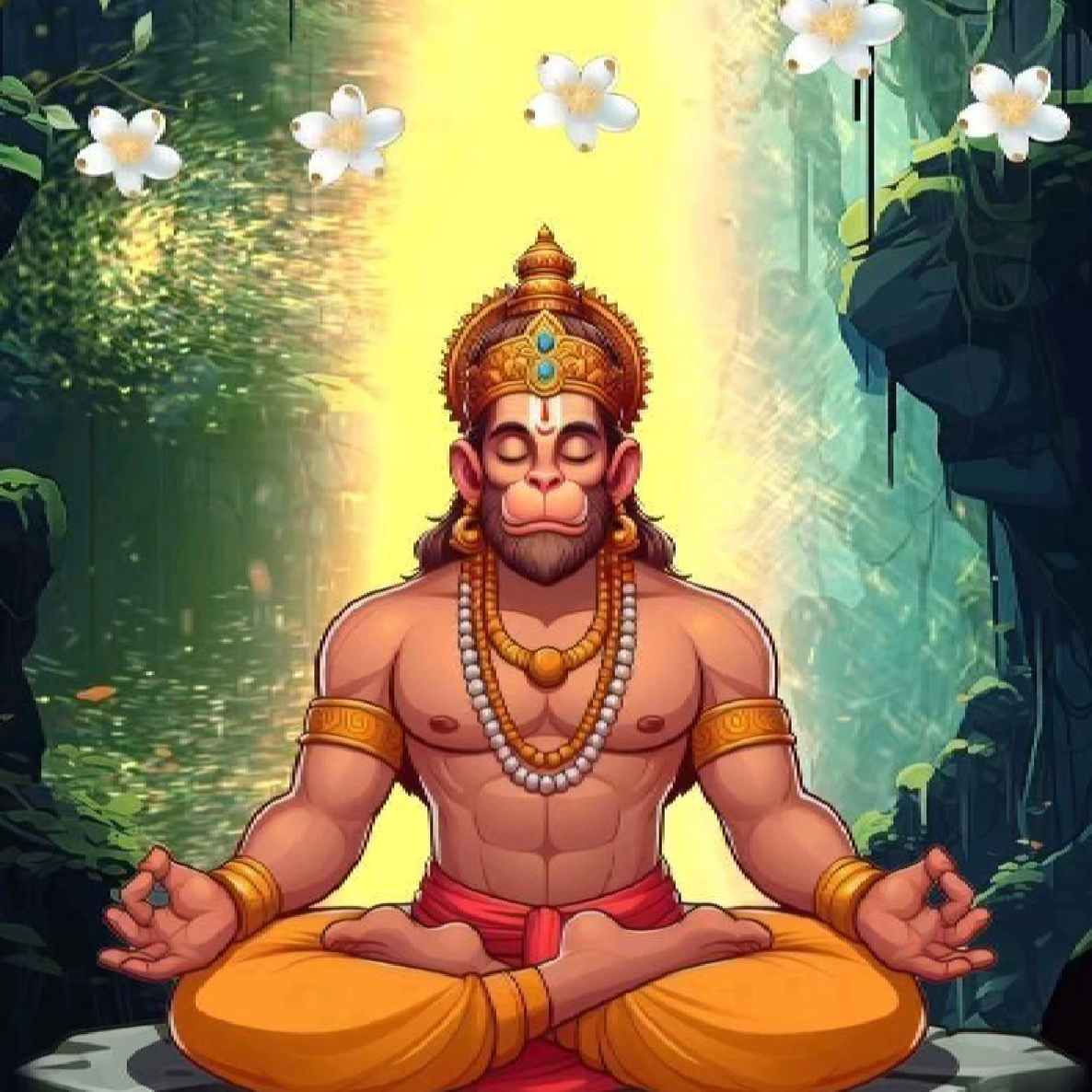 Meditating Hanuman