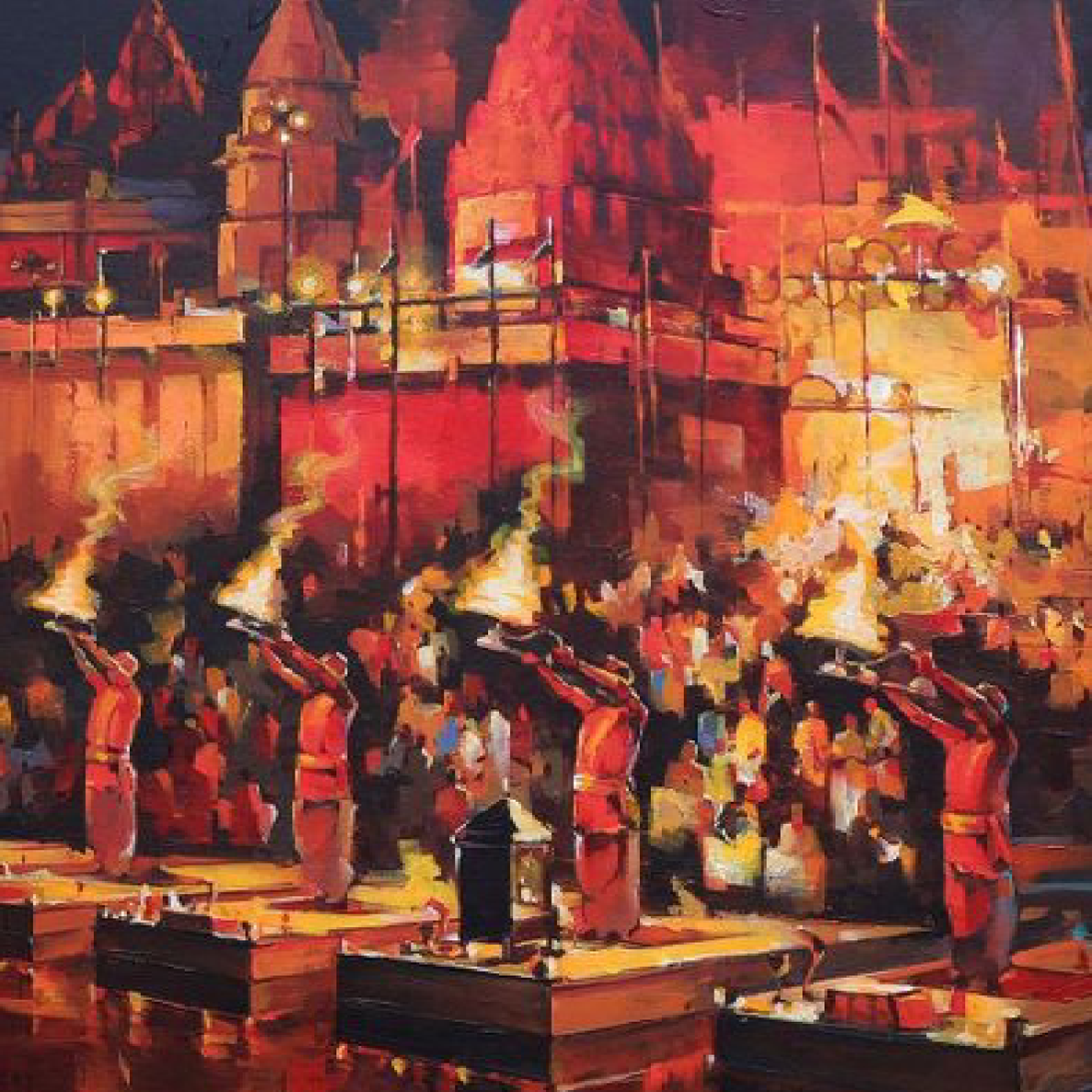 Ganga Aarti Night View- Ghat