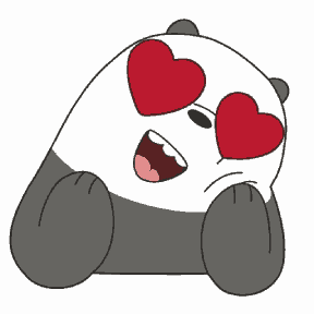 Panda With Hearty Eyes - Valentine Special