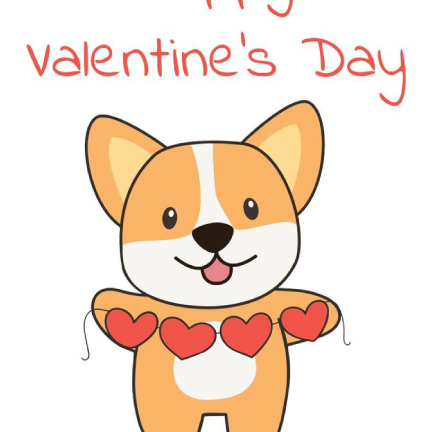 Happy Valentine Day From Cute Dog - Valentine Special