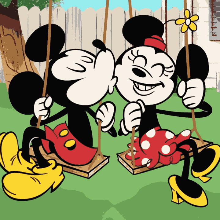 Love Birds Like Mickey and Minnie - Valentine Day