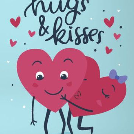 Lovely Hugs and Kisses - Hug Day