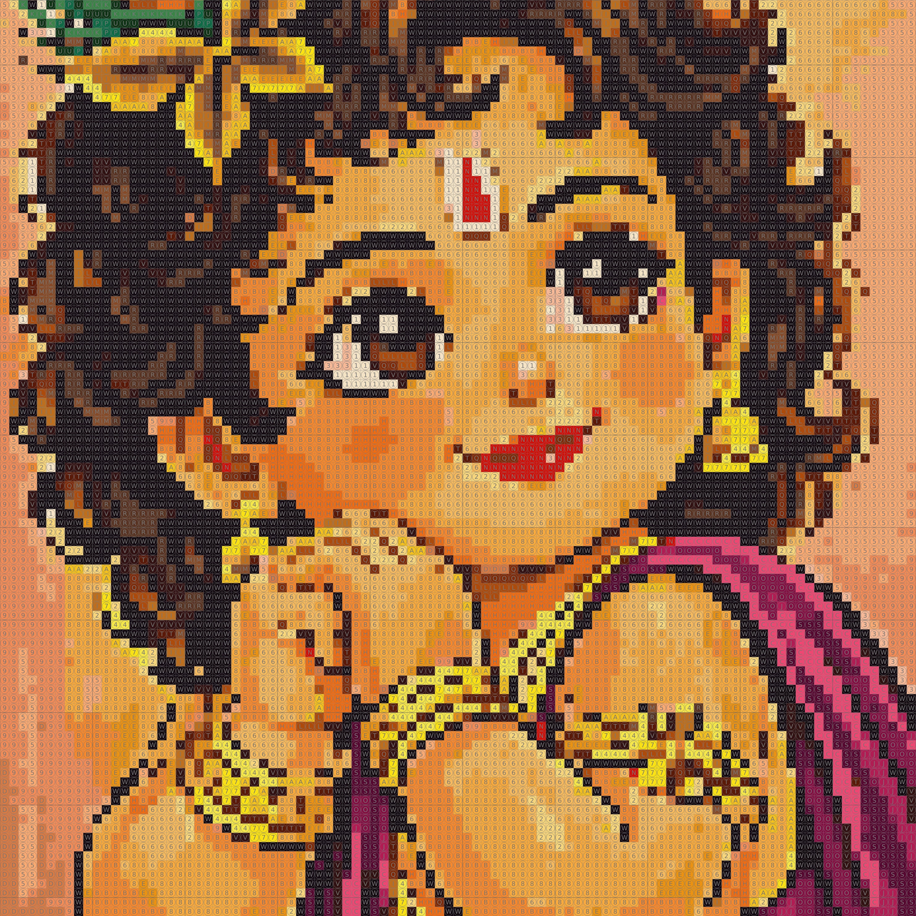 Peacock Prince Krishna - Dot by Number