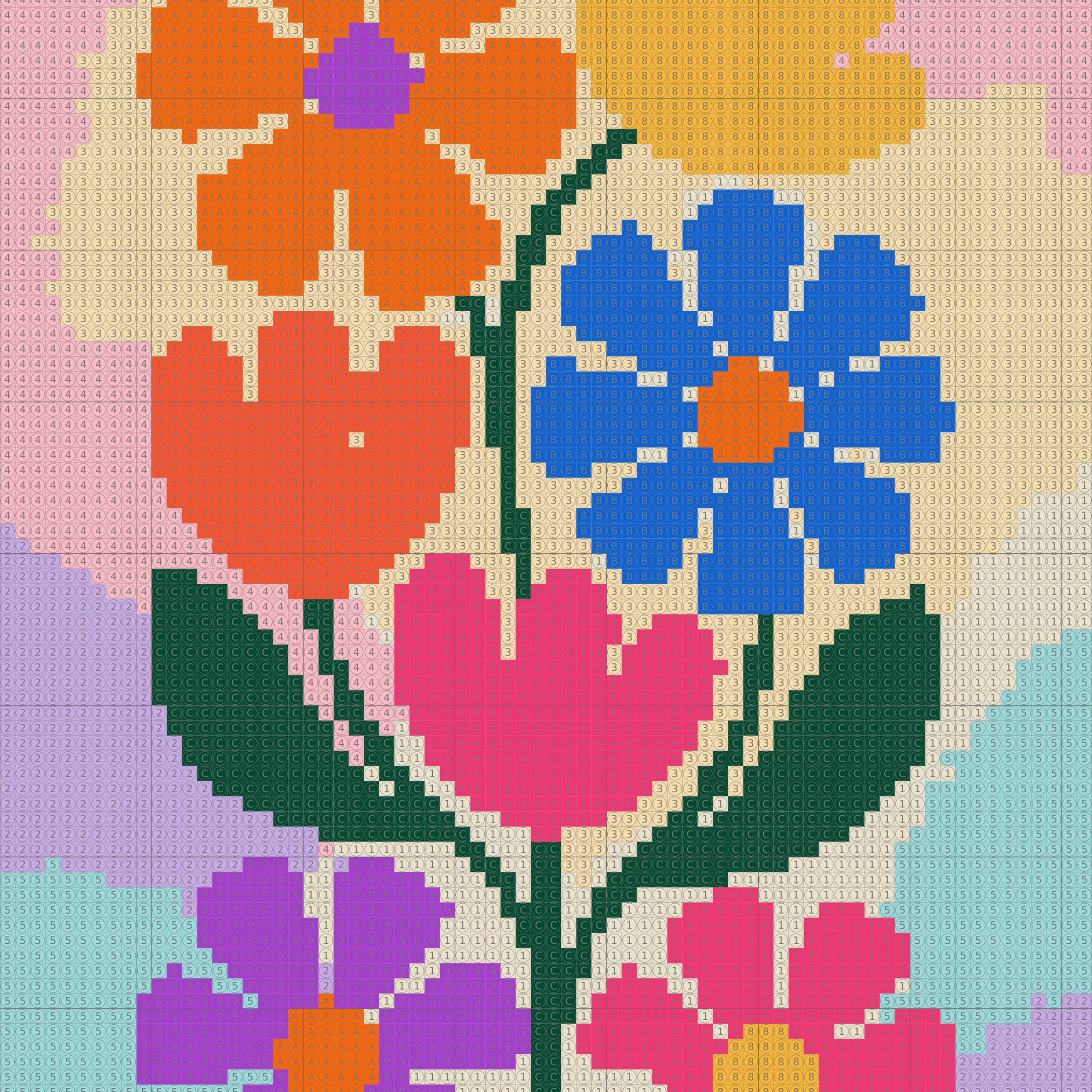 Pastel Bloom - Dot by Number