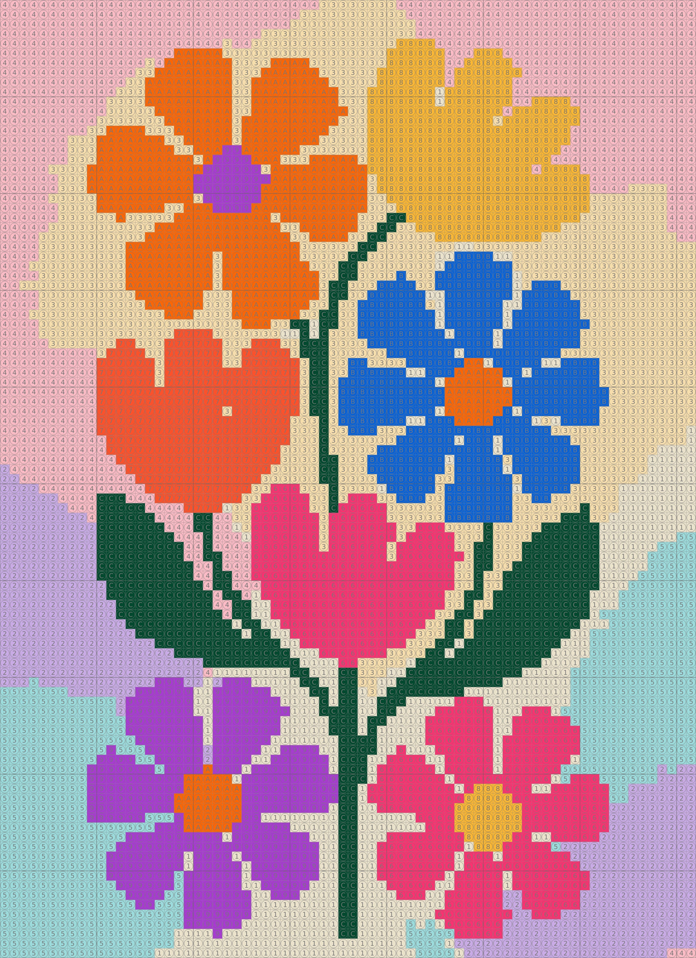 Pastel Bloom - Dot by Number