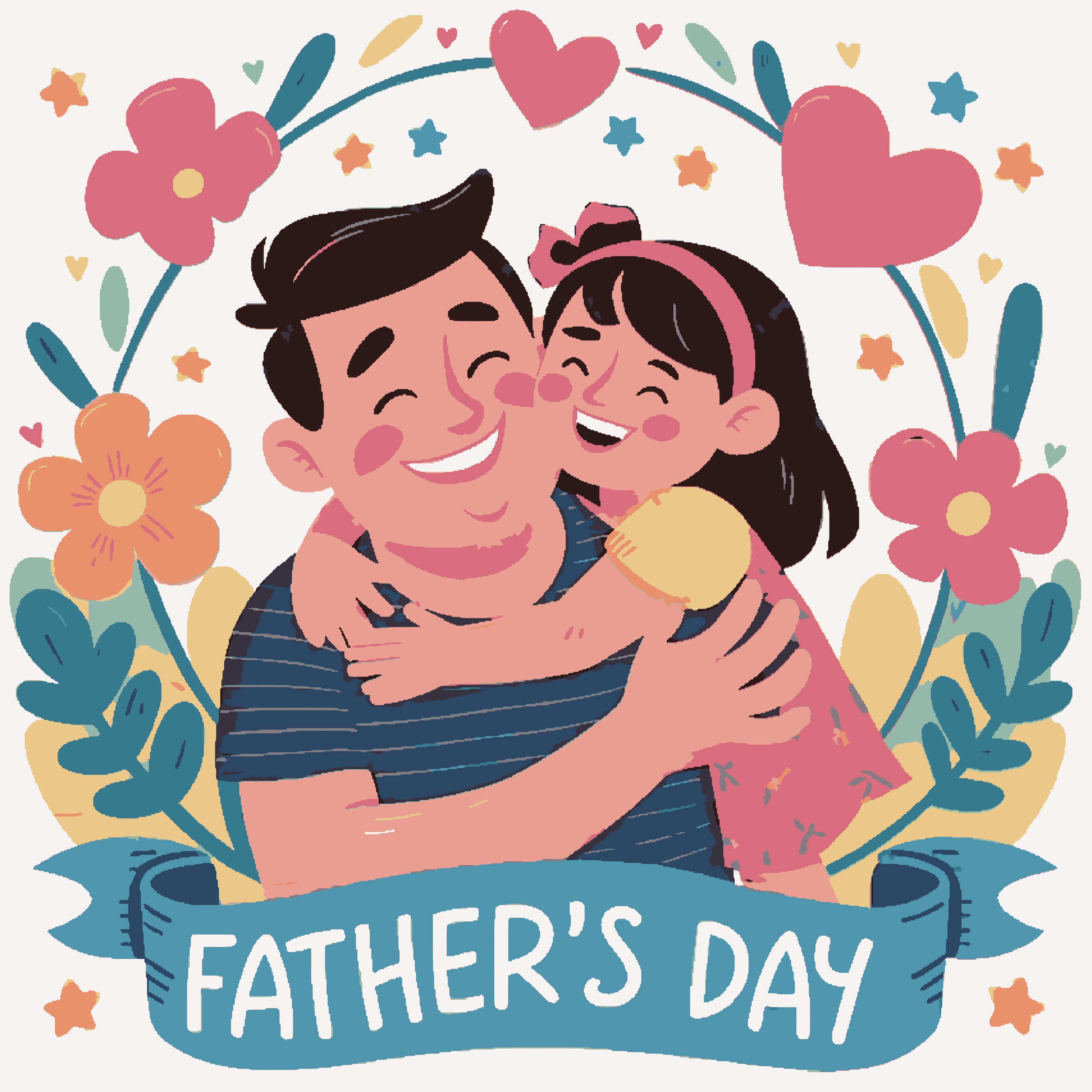 Father's Day- Father and Daughter laughing