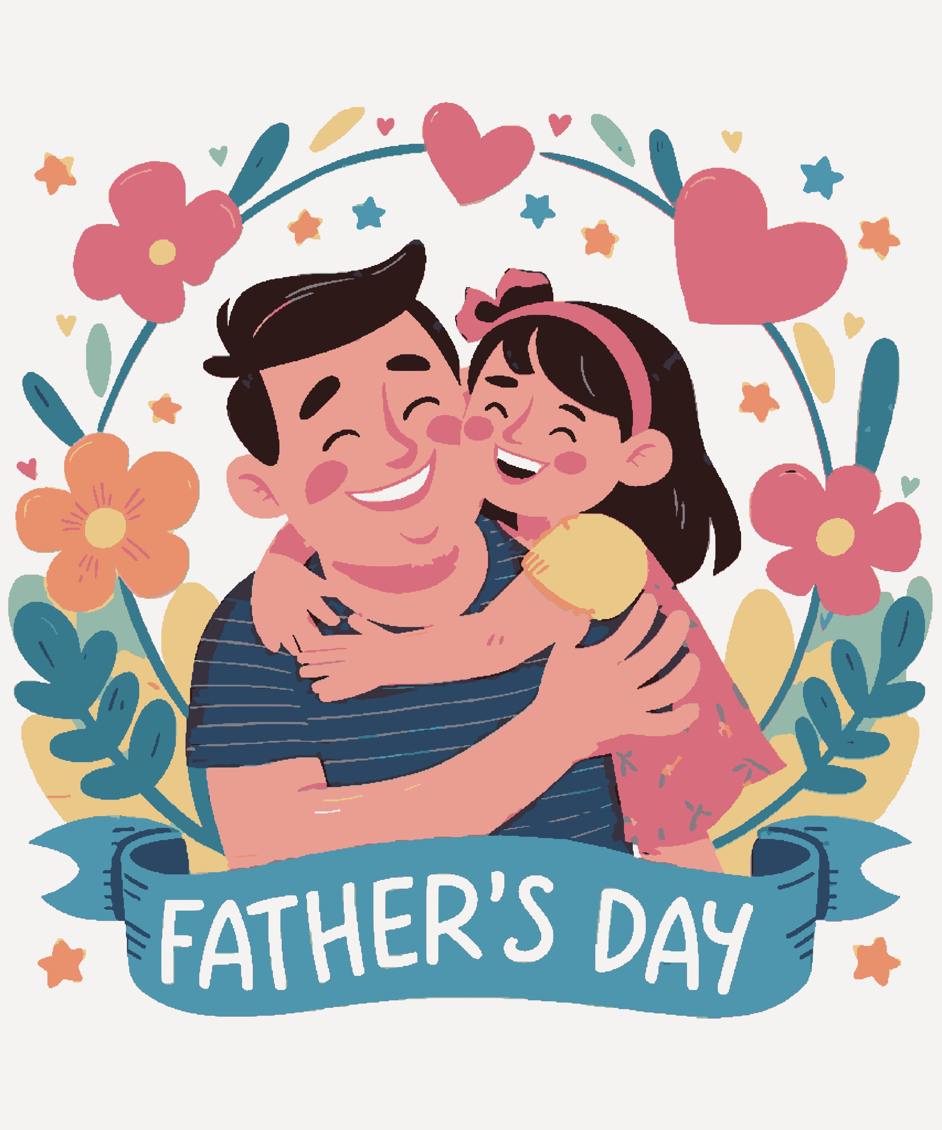 Father's Day- Father and Daughter laughing