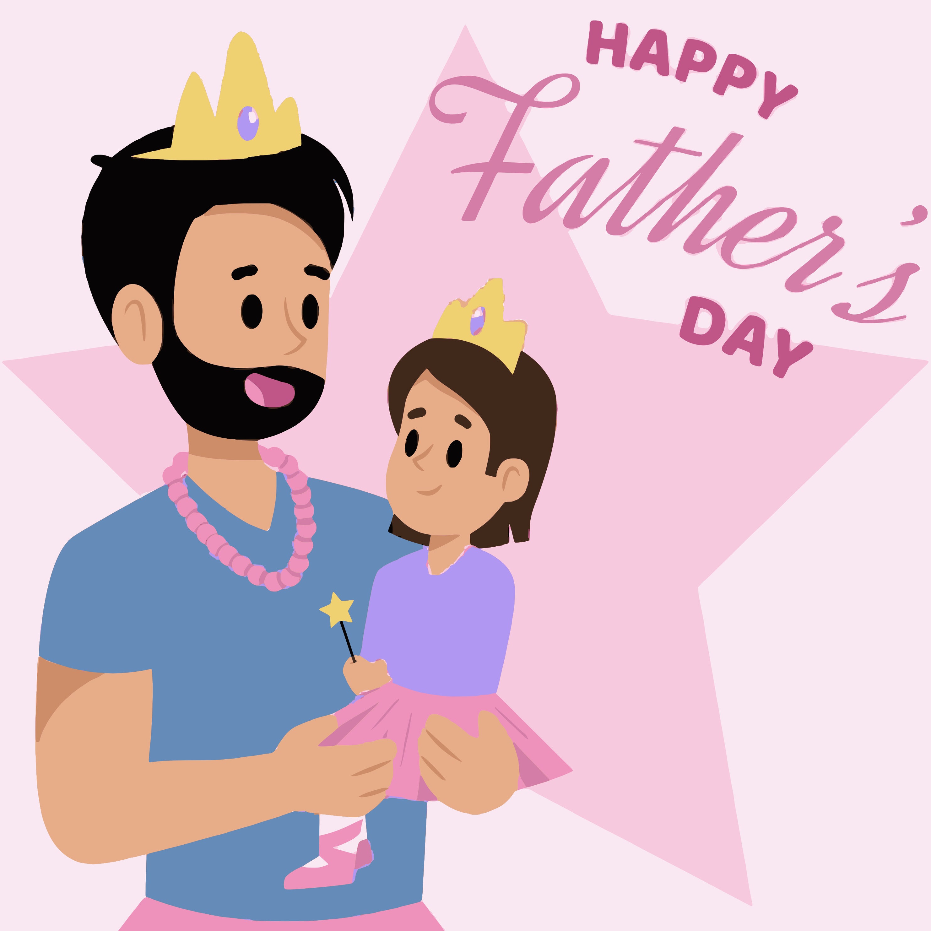 Father's Day- Father and Daughter in Tiara