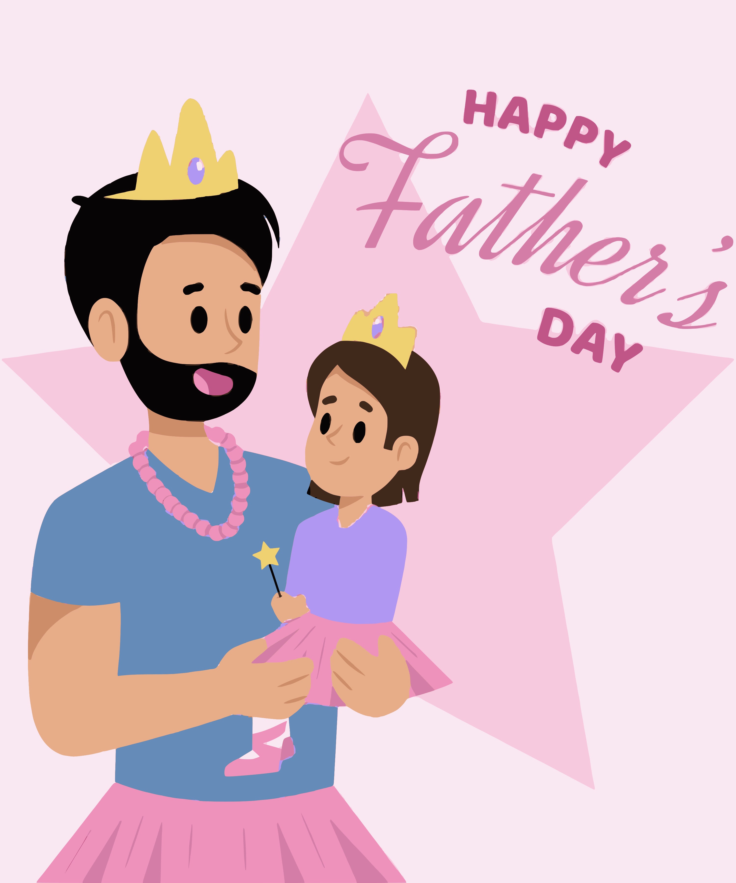 Father's Day- Father and Daughter in Tiara