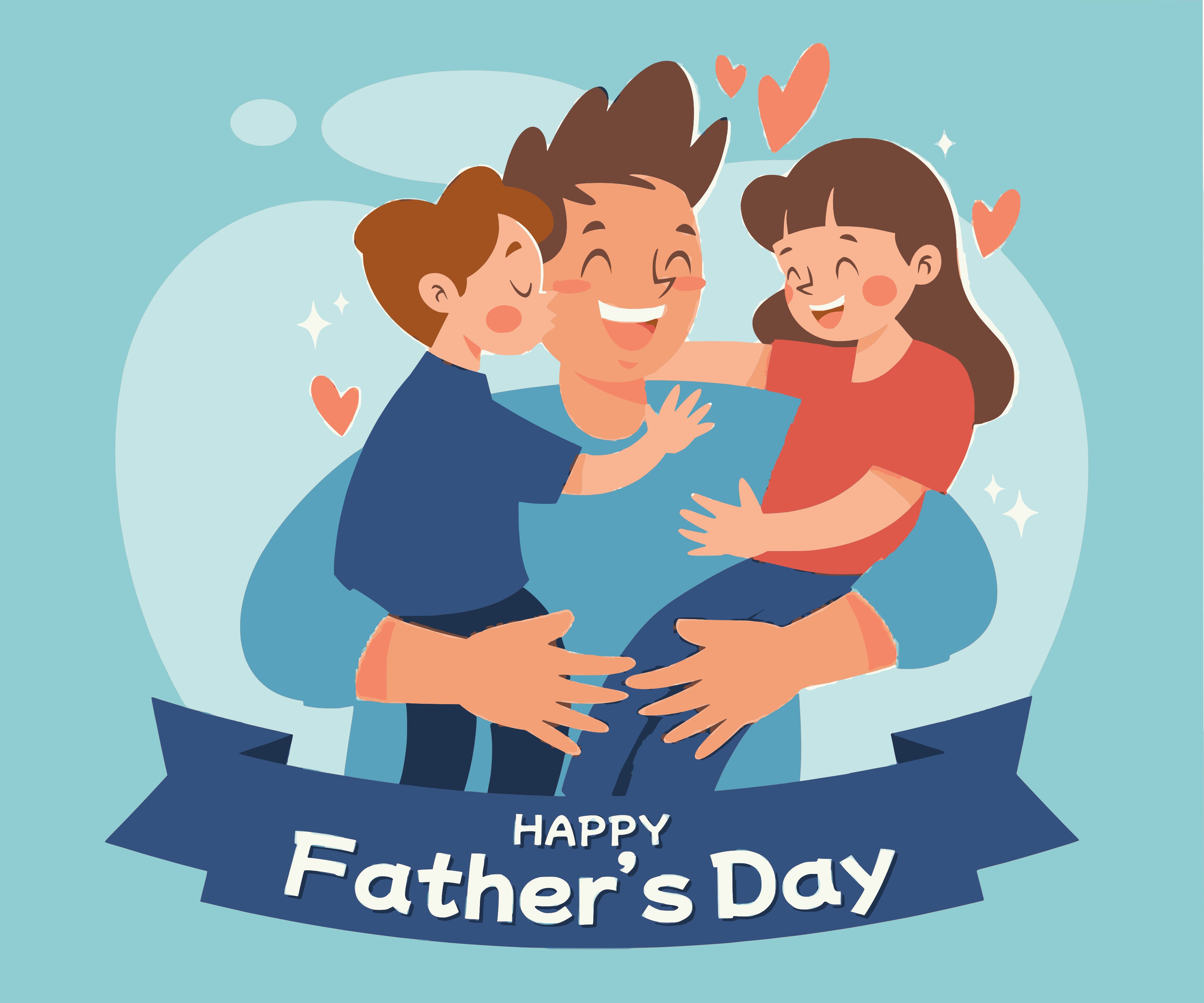 Father's Day- Father kids and love
