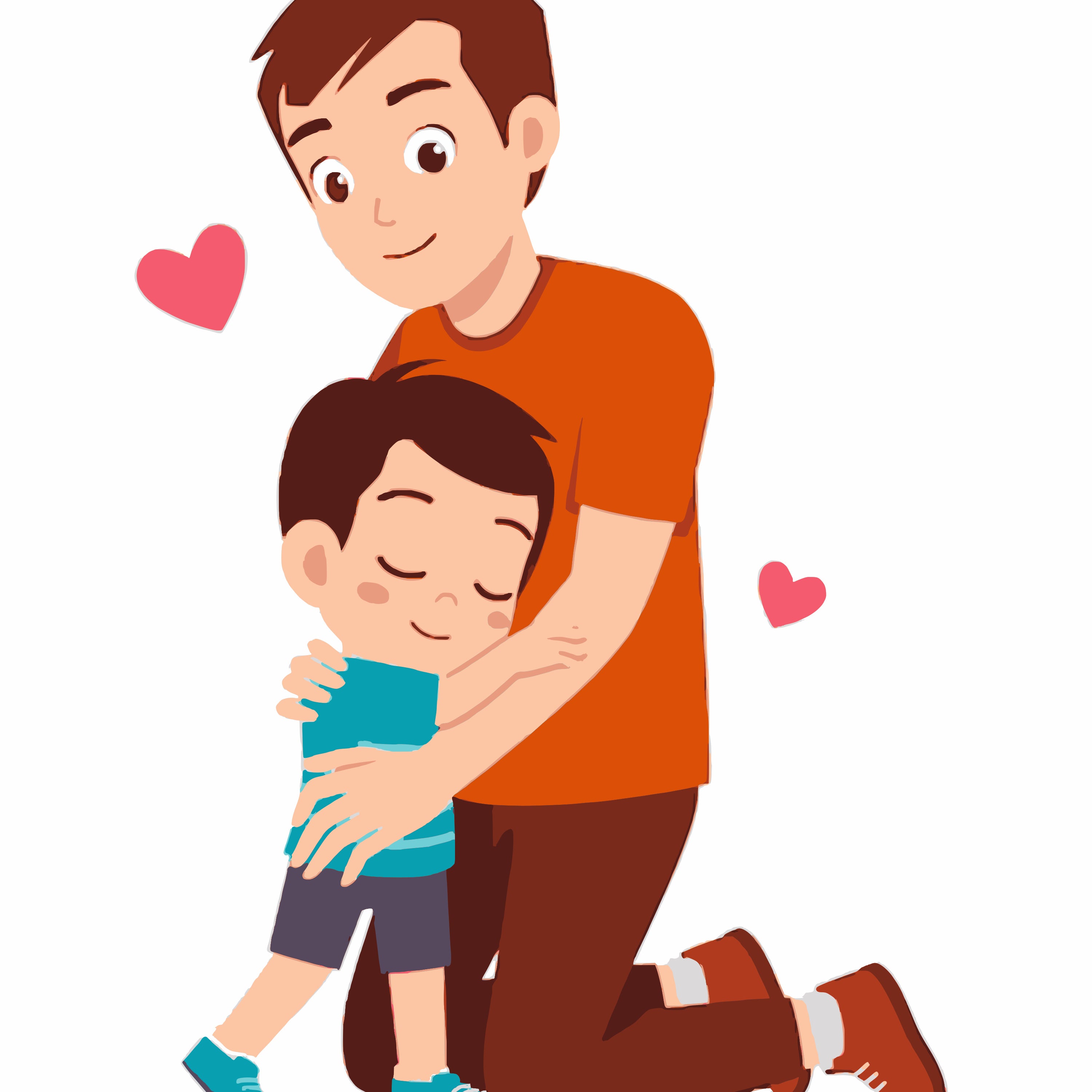 Father's Day- Father hugging Son