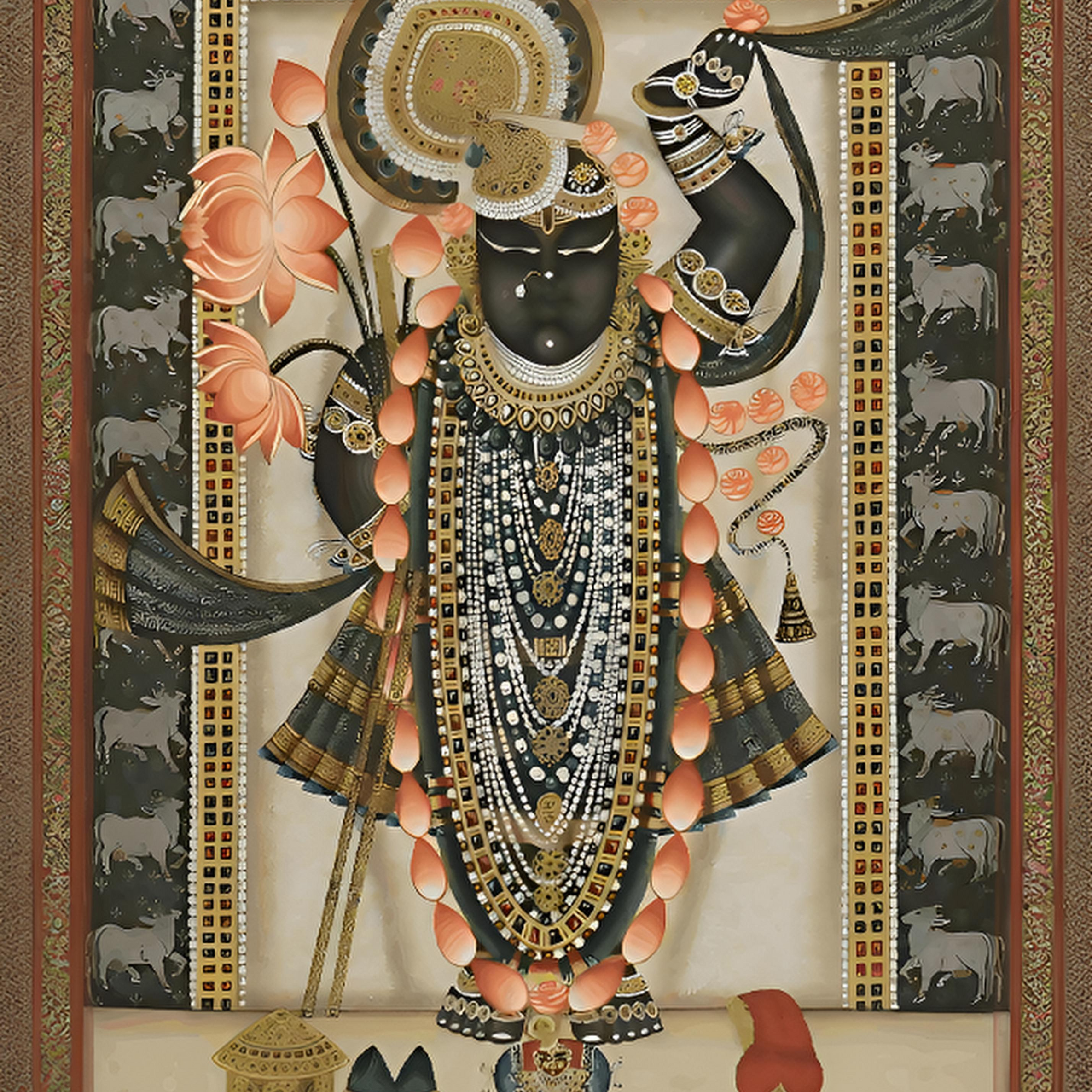 Nag-Daman - Shreenathji in Pichwai Style
