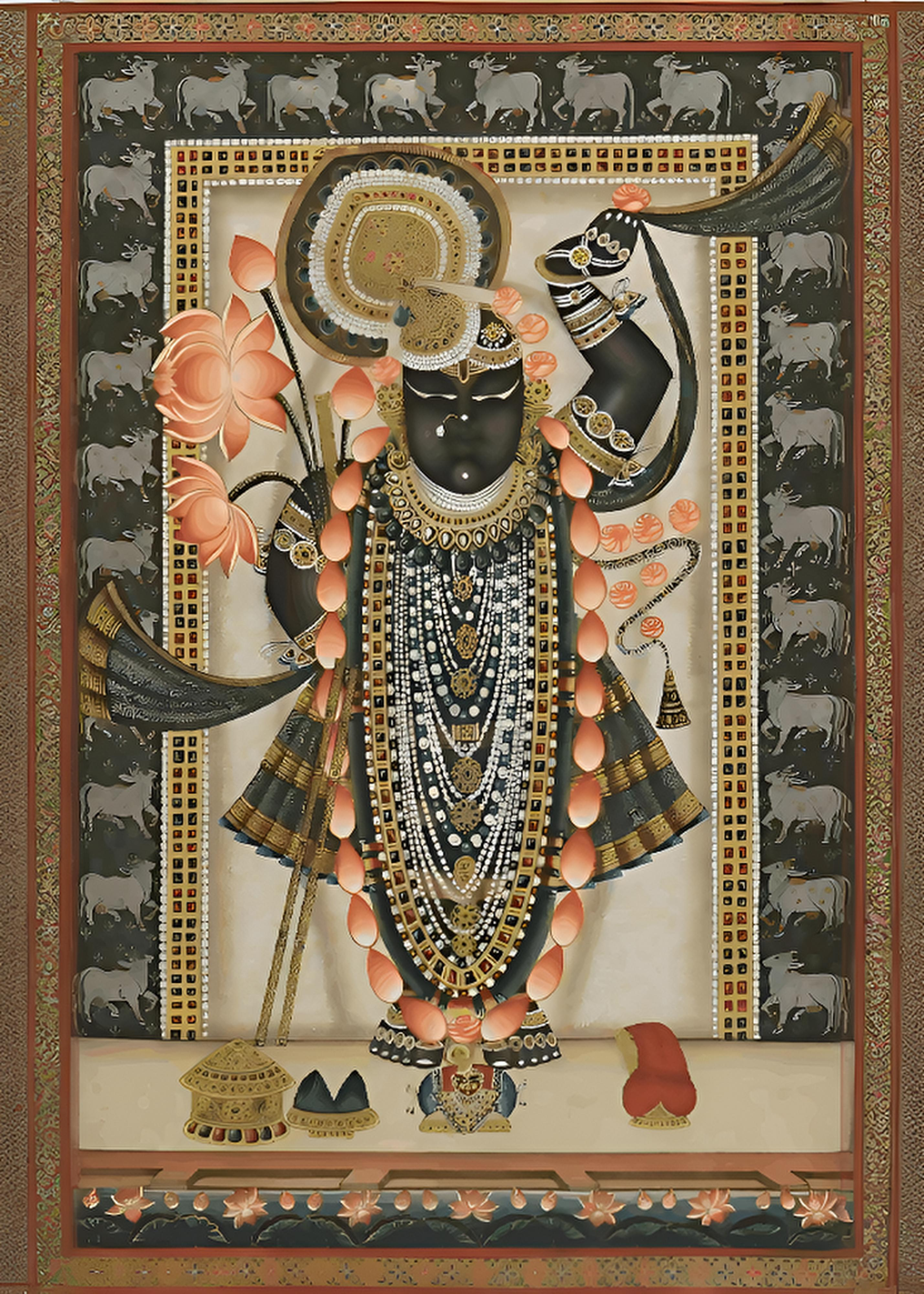 Nag-Daman - Shreenathji in Pichwai Style