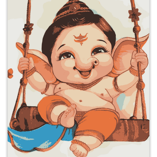 The Beginning of Joy - Bal ganesha On Swing