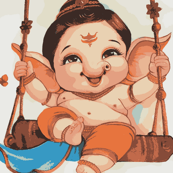The Beginning of Joy - Bal ganesha On Swing