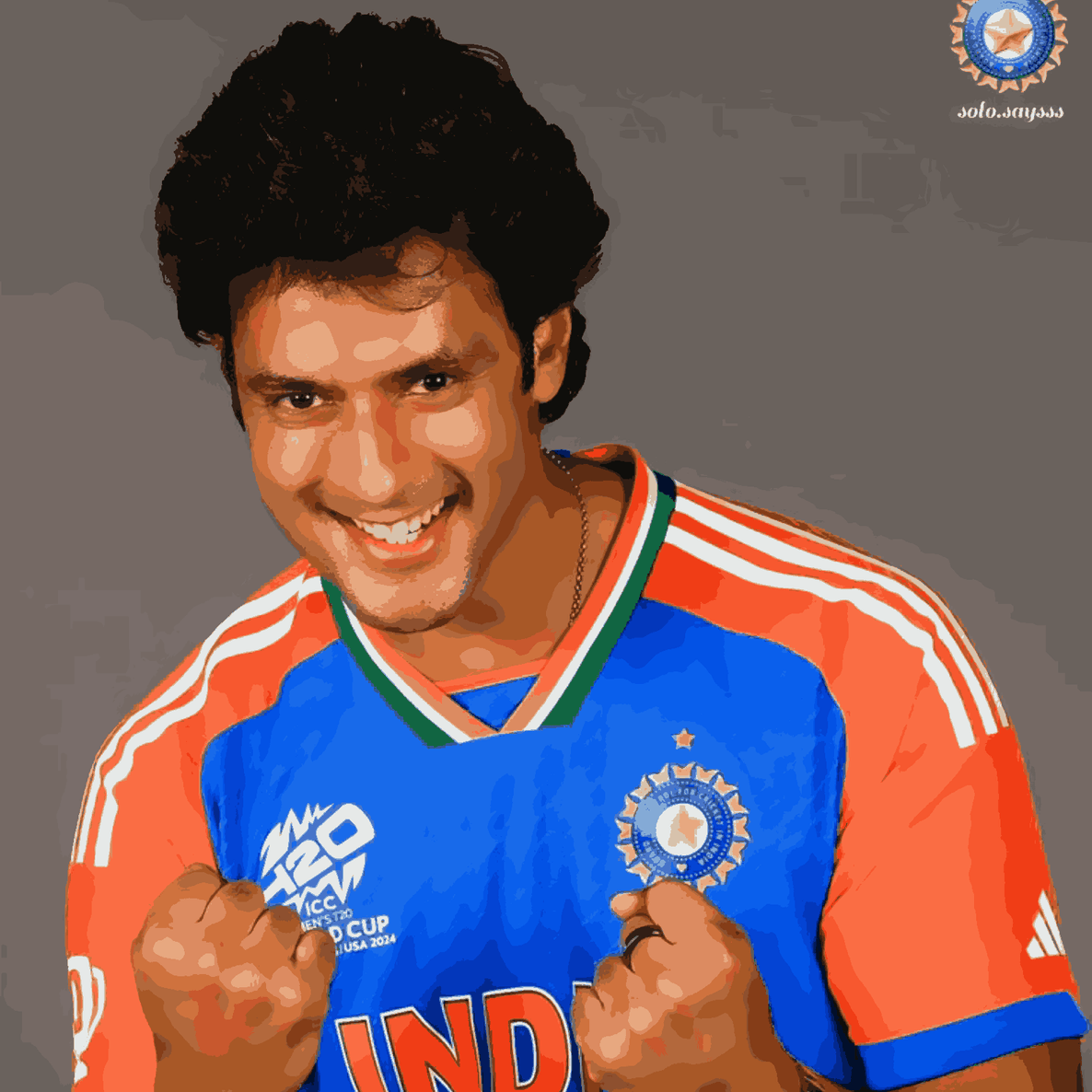 Shivam Dube Celebrating-Cricketer-T20 World Cup Collection