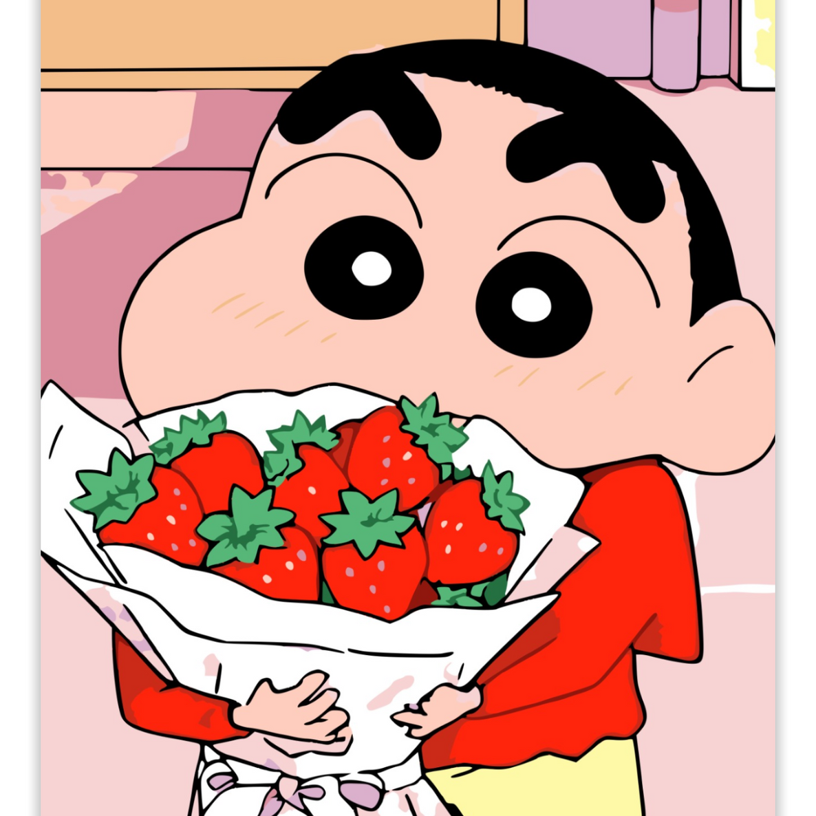 Shinchan with Strawberry Bouquet