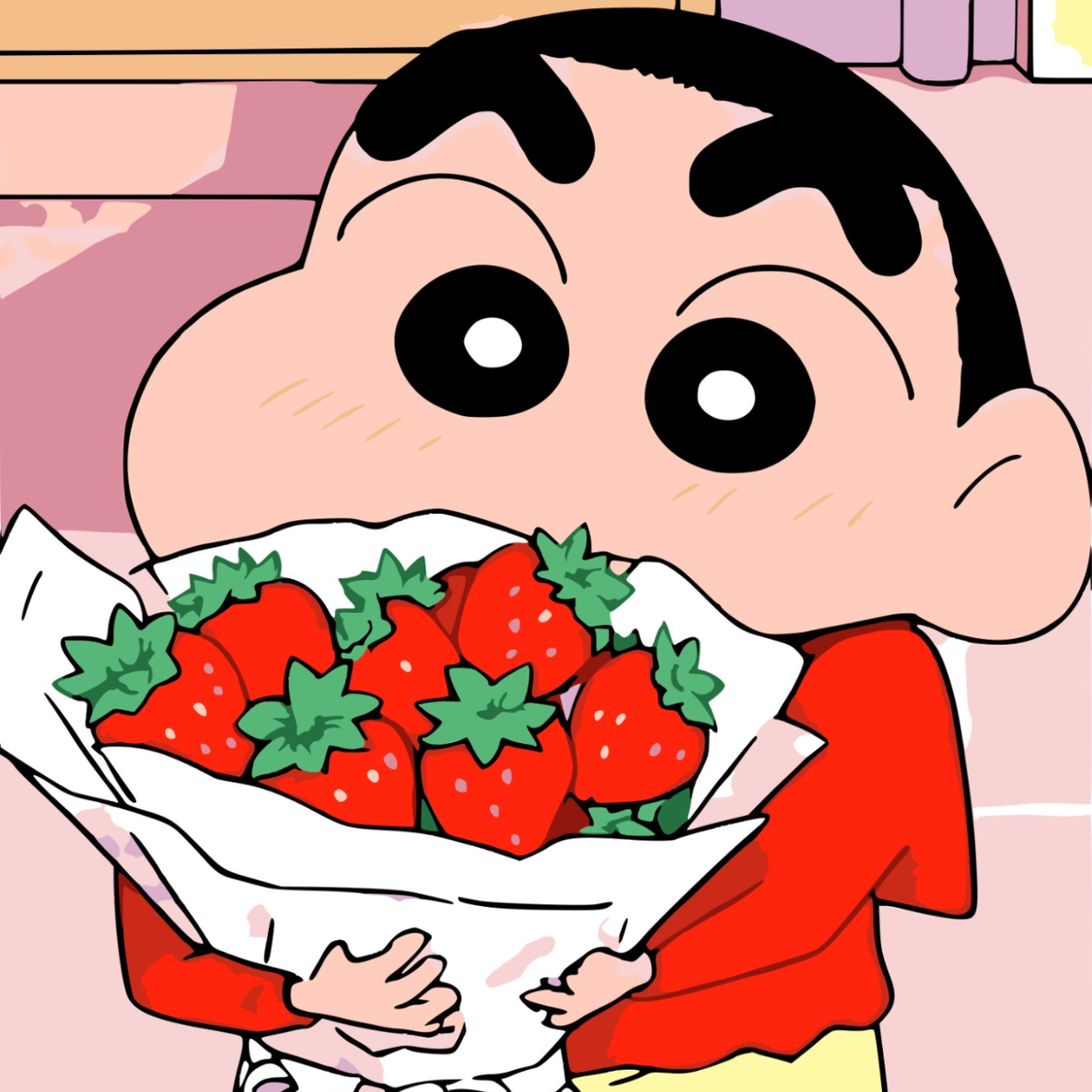 Shinchan with Strawberry Bouquet