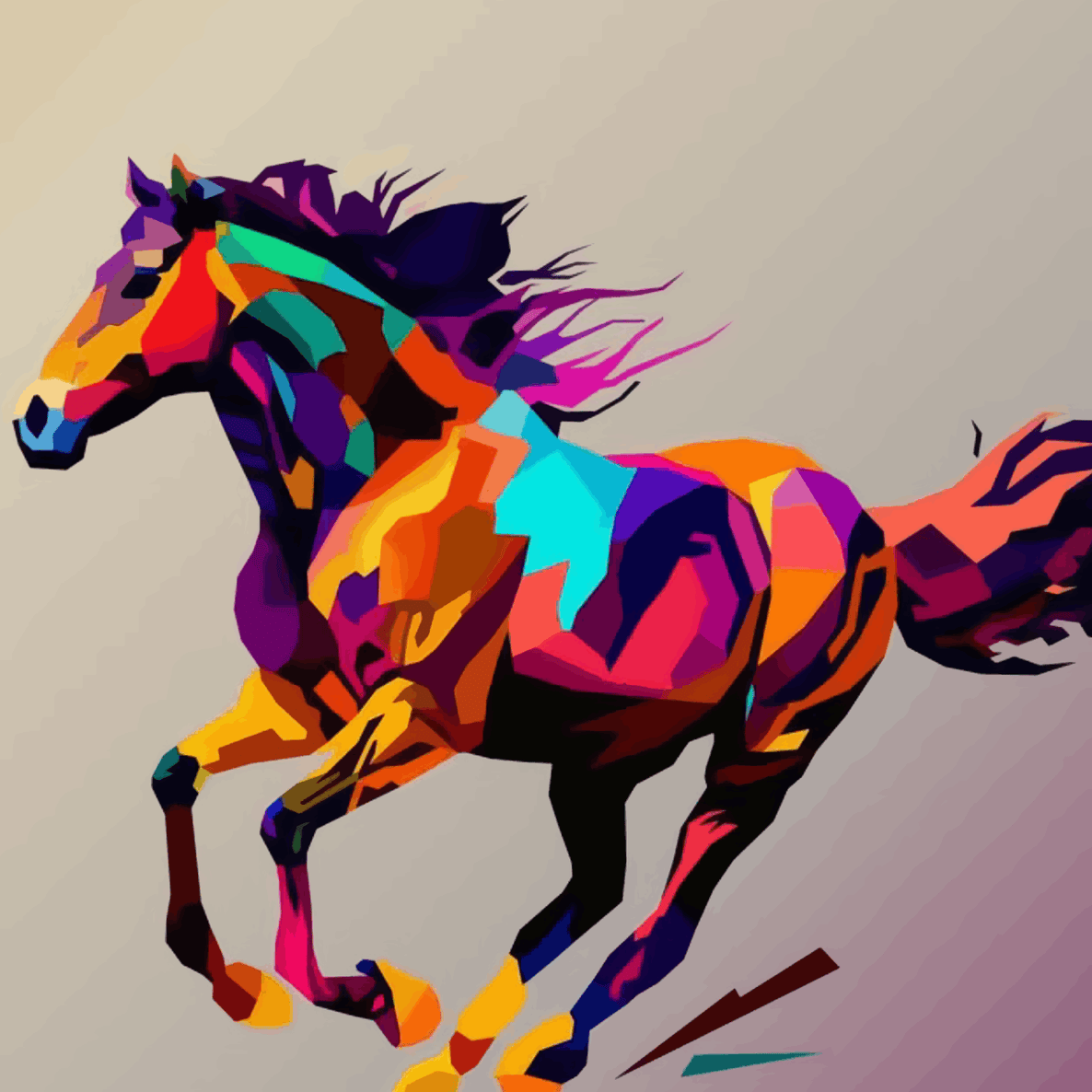 Coloring Horse Running