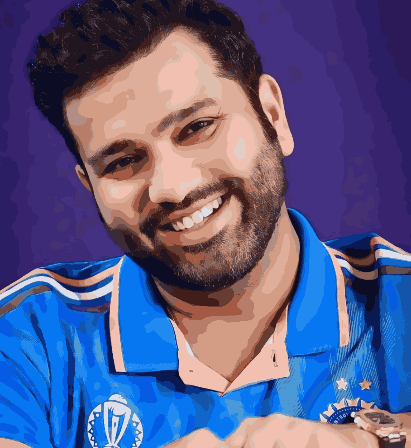Rohit Sharma-Smiling-Cricketer-T20 World Cup Collection