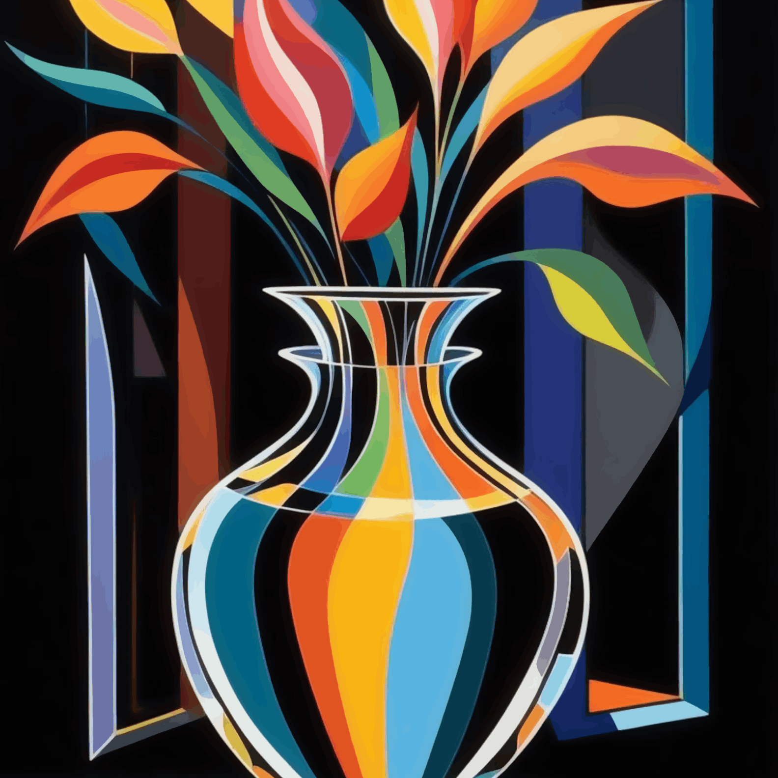 Abstract Flower Vas