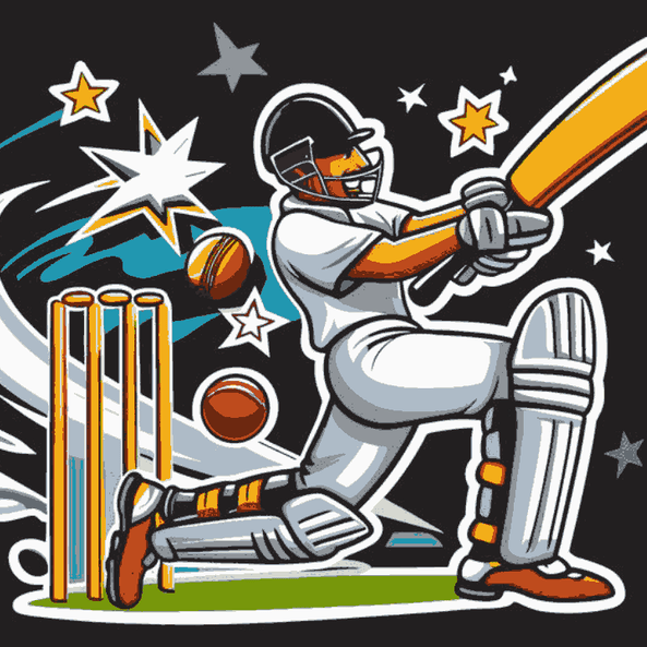 Man playing cricket-T20 World Cup Collection – PaintWaint