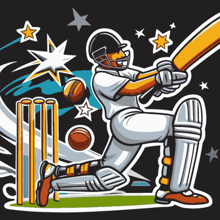 Man playing cricket-T20 World Cup Collection